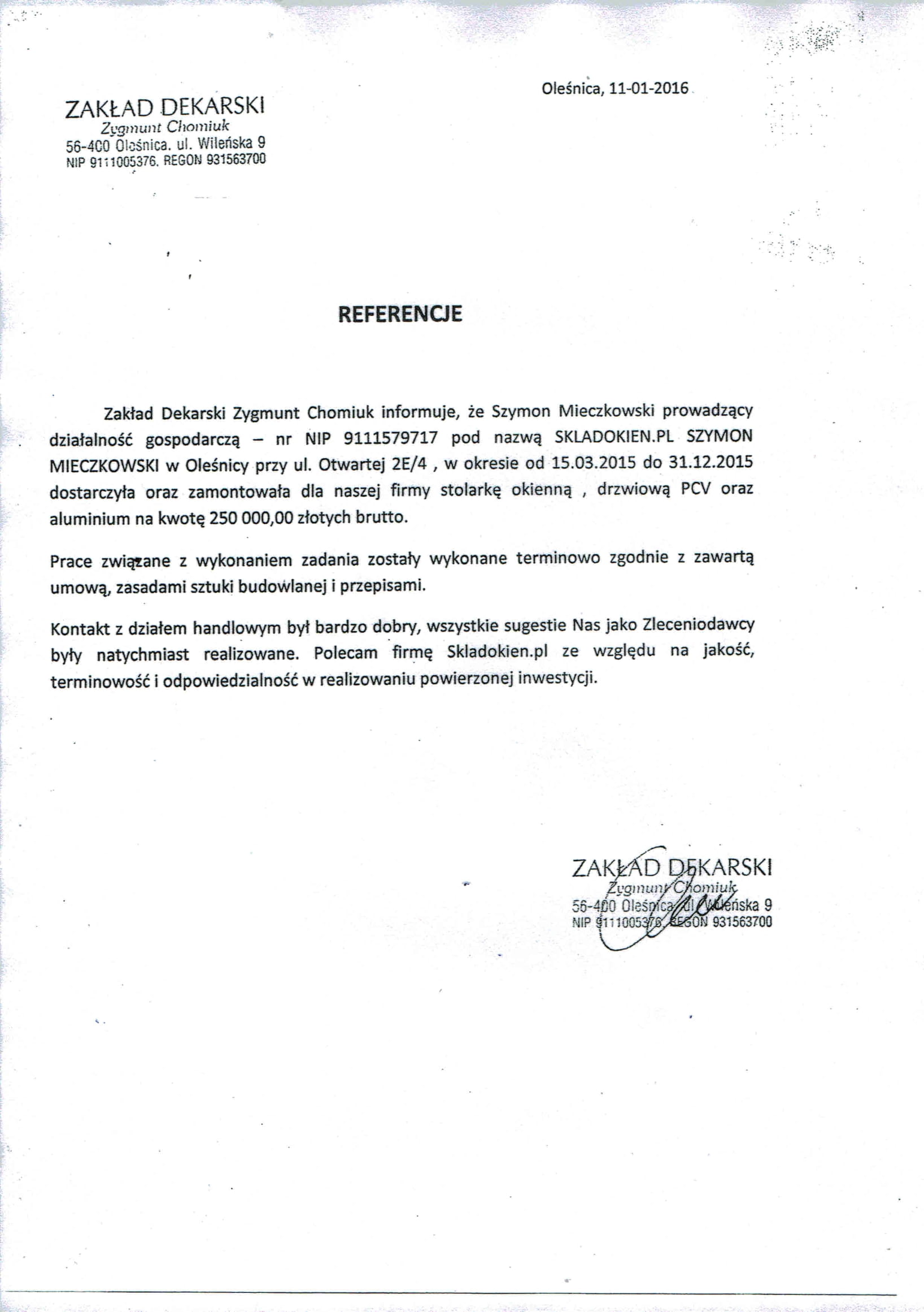 Zakład Dekarski Chomiuk